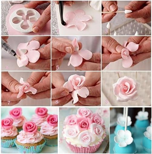 Flower Cookie Cutters, Cake Tools 44 Pcs Snowflake Cookie Cutter Cloud Fondant - Image 9