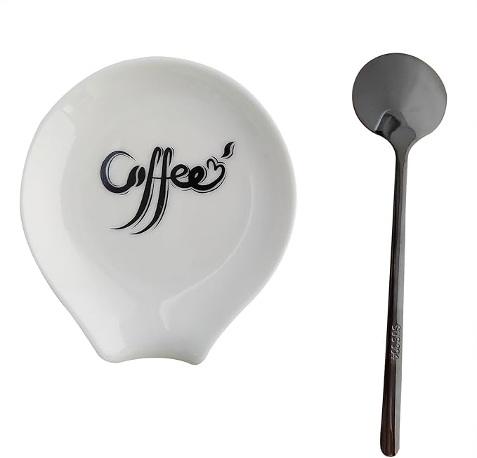 Coffee Spoon Rest, Small Ceramic Coffee Spoon Holder, Porcelain Spoon Holder by PFCTRJR