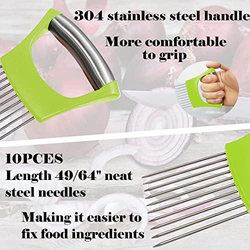 2-PCS Onion Holder for Slicing, Green