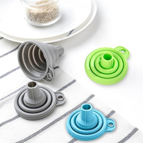 Kitchen Funnel Set, 2026 New Food Grade Silicone Collapsible Funnels