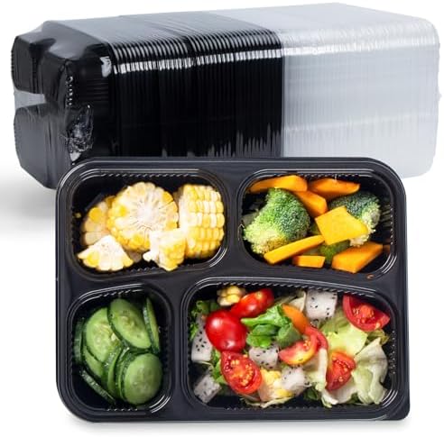 YANGRUI Meal Prep Containers 40 Pack 34 oz - Shrink-Wrapped No
