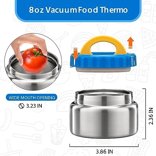 MAISON HUIS 8oz Soup Thermo Wide Mouth Vacuum Insulated Stainless