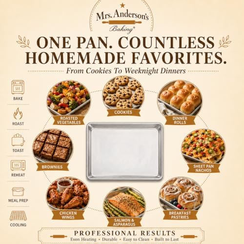 Mrs. Anderson’s Baking Quarter Sheet Pan, 9.5-Inches x 13-Inches