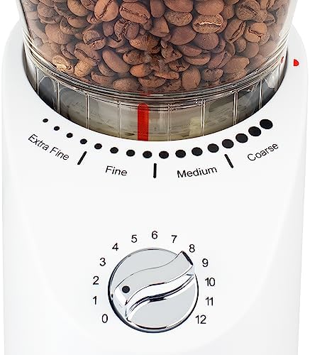 Capresso Infinity Plus Commercial Grade Burr Grinder, White