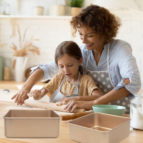 Baking Pan, 2 Pack Brownie Pan Square Baking Pan Square Cake Pans For