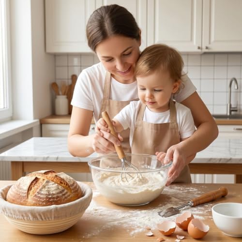 Parmedu Sourdough Starter Kit Bread Baking Supplies with Banneton