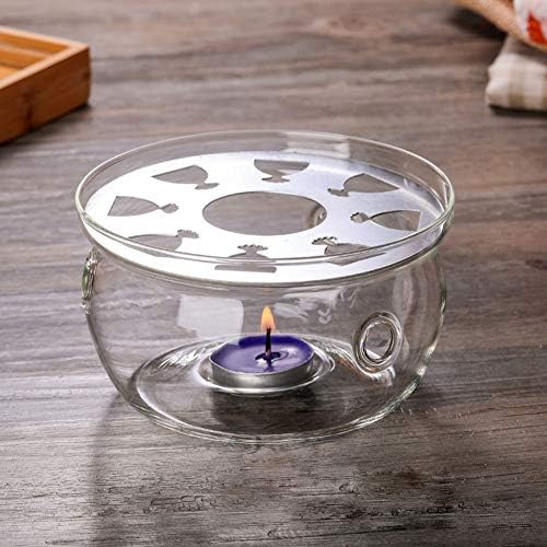 Liang Baobao Teapot Warmer with Tea Light Candle Holder, Clear Base