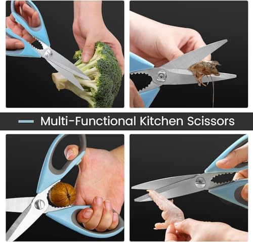 2 Pack Heavy Duty Scissors Kitchen Shears with Magnetic