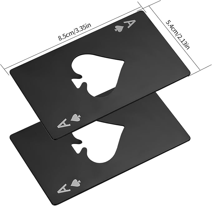10Pcs Ace of Spades Bottle Openers, Poker Card Bottle Openers, Stainless Steel - Image 2