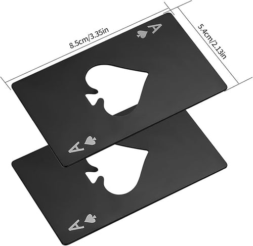10Pcs Ace of Spades Bottle Openers, Poker Card Bottle Openers, Stainless Steel - Image 2