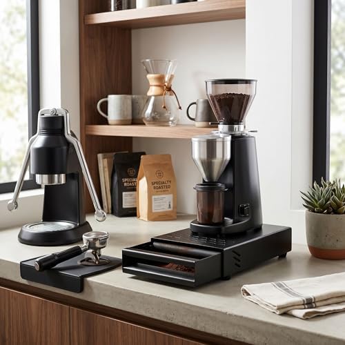 Coffee Knock Box, Stainless Steel Drawer Type Coffee Grind Container