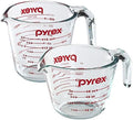 Pyrex Prepware 2-Piece Glass Measuring Set, 1 and 2-Cup, 2 Pack, Clear