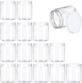 15 Pack 6oz Clear Plastic Jars Wide-mouth Storage Containers, Refillable Empty by Panxxsen