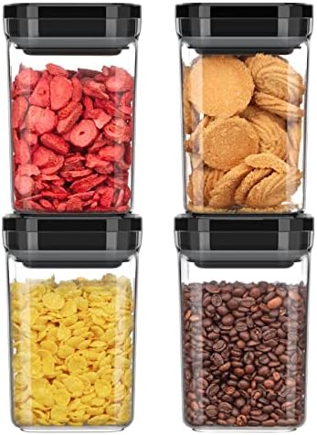 MR.SIGA 4 Pack Airtight Food Storage Container Set for Pantry Organization