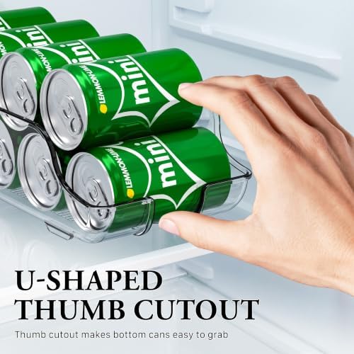 Simple Houseware Mini Soda Can Organizer Dispenser Fridge/Pantry, Set of 2