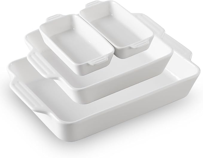 Sweejar Ceramic Bakeware Set of 4, Casserole Dishes by Sweejarco1949