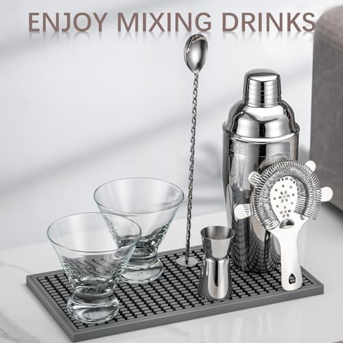 Travel Martini Kit with 2 Glasses,Martini Gift for Home,Party
