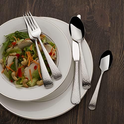 Mikasa Hammered Opulence Silverware Set for 12, 75-Piece 18/10