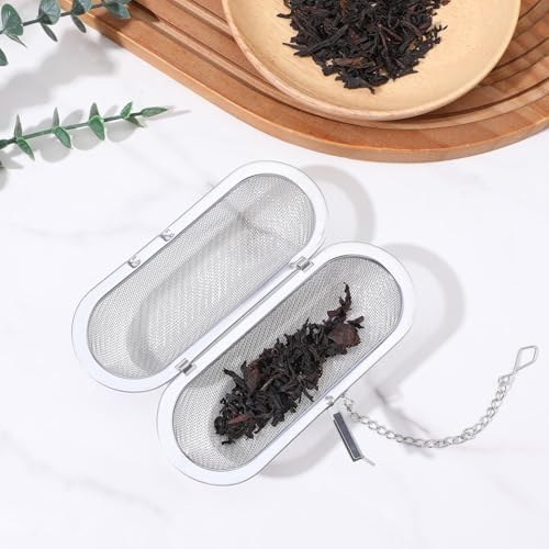 6 Pcs Tea Ball Infusers, Oval Tea Infuser Floating Mesh Steeper with