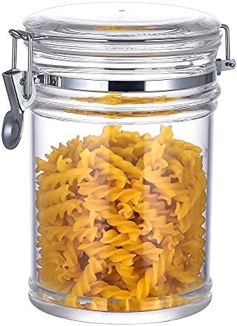 50 oz Reinforced Medium Acrylic Canister with Locking Clamp, Airtight