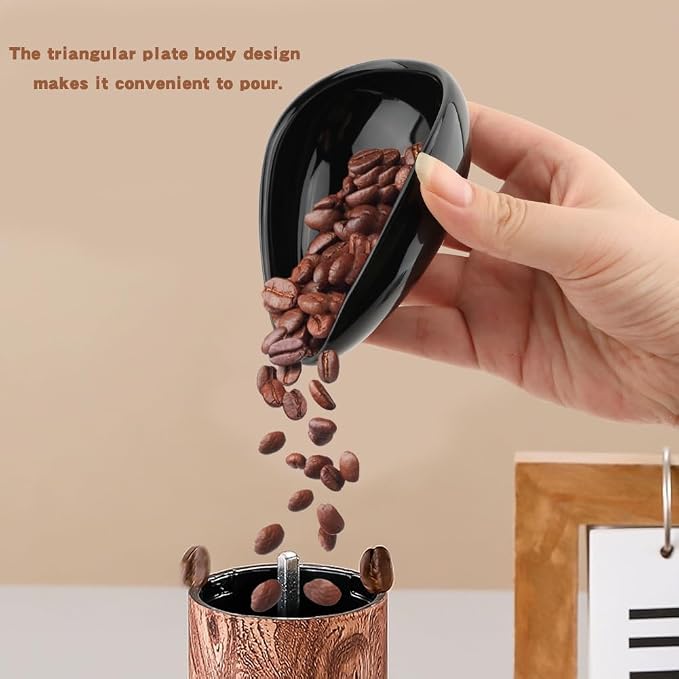 Coffee Bean Dosing Cup, Wood/Ceramic Coffee Dosing Tray Coffees Bean Weighing - Image 3