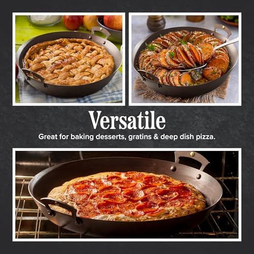 Classic Cuisine Pre-Seasoned Iron Roasting Pan, Made in UK, 13.75” x