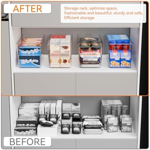 Yieach 6 Pack Large Clear Storage Bins with Lids