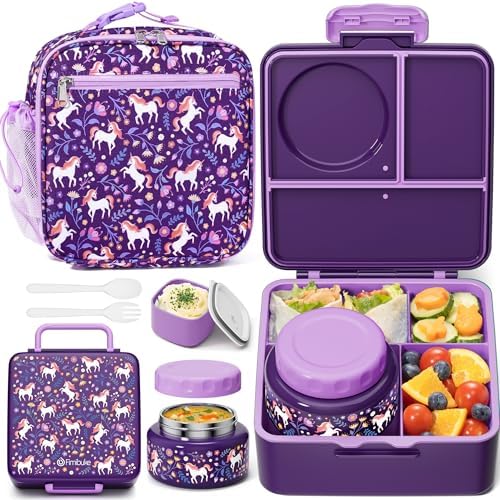 Fimibuke Kids Bento Lunch Box with Thermo