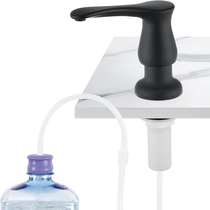 GAGALIFE Kitchen Sink Soap Dispenser Matte Black, Under Sink Soap Dispenser by GAGALIFE