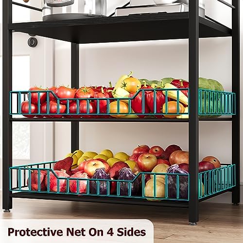 Garvee 5-Tier Kitchen Bakers Rack with 2 Wire Baskets