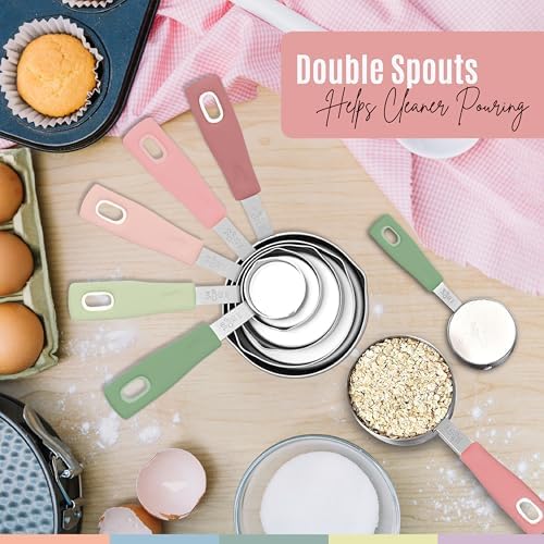 Nextop 14-Piece Stainless Steel Measuring Cups and Measuring Spoons