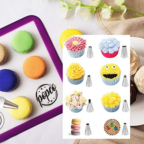 POPCO Macaron Baking Kit (19pcs Set) - 2 Half Size and 2 Quarter Size
