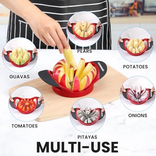 SCHVUBENR 12-Blade Apple Slicer and Corer - 4.72 Inch Sharp Stainless