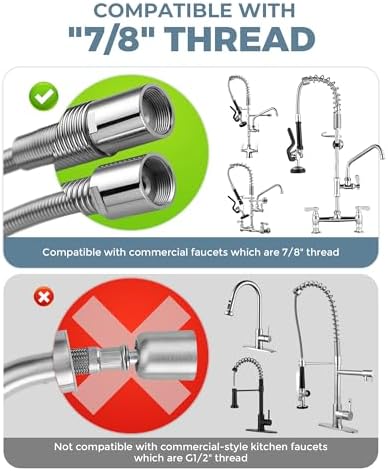 Commercial Sink Sprayer Head, 7/8"-20UNEF, Chrome