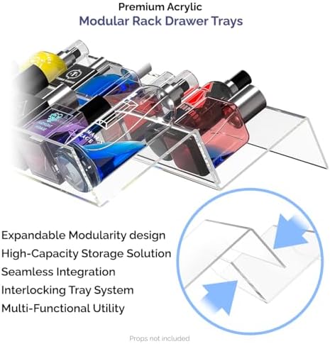 4 Pack Clear Plastic Drawer Organizers Multi Level Stackable Pills
