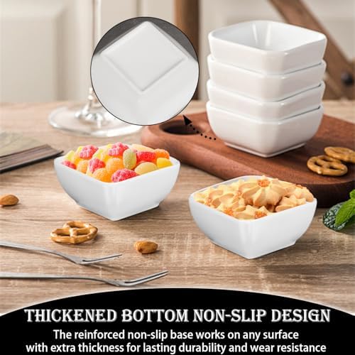 Ceramic Dip Bowls Set - 12 Pack 3 oz Mini Sauce Dishes, Condiment