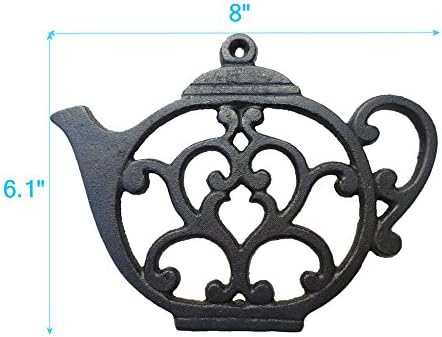 Teapot Cast Iron Trivet for Hot Pots & Kitchen & Dining Table, Gift