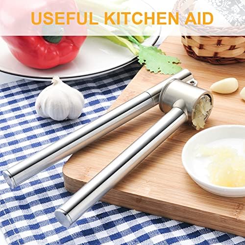 Stainless Steel Garlic Press Set, Small A