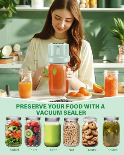 Mason Jar Vacuum Sealer Kit, Fully Automatic