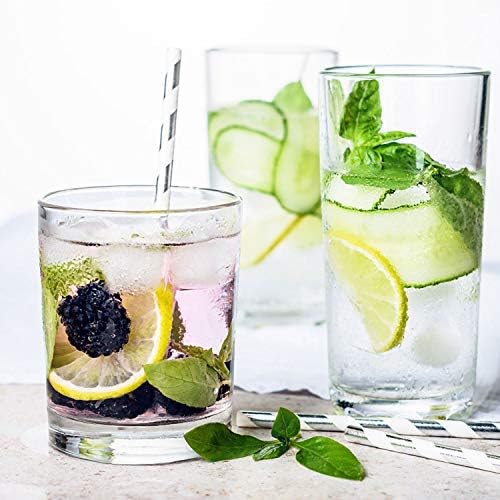 QAPPDA 7oz Old Fashioned Glasses Set of 12, Lead-Free Clear Rocks