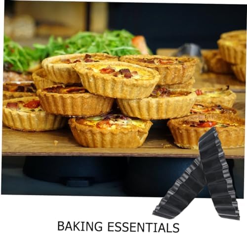 SHOWERORO 6 Piece round Carbon Steel Pie Tart Pan with Removable