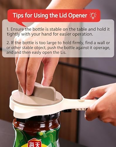 4-in-1 Jar Opener for Seniors with Arthritis, Black