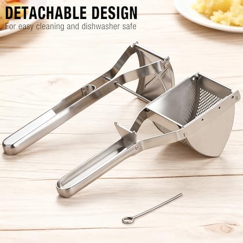 Potato Ricer, METLUCK Large 22oz Potato Ricer Potato Masher Stainless