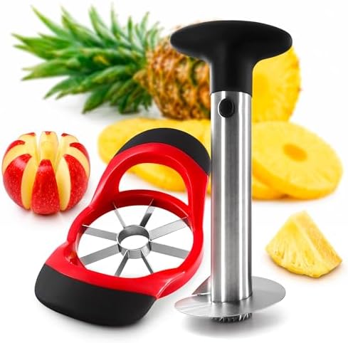 Pineapple Corer and Slicer, Apple Cutter, Stainless Steel Fruit Tool