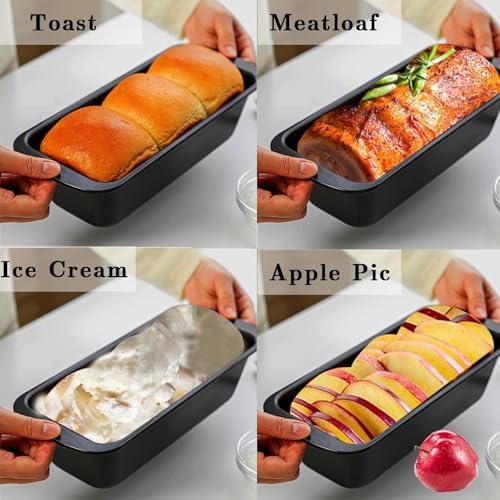 2PCS Small Loaf Pan for Baking Bread, 1lb Bread Loaf Tin, 7.5 x 3.5 x