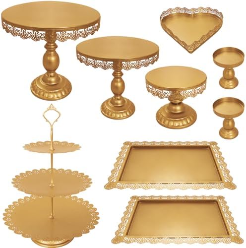 Set of 9 Cake Stands Metal Cupcake Stand Set Multiple Styles Candy