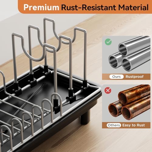 Laveshop Compact Dish Drying Rack, Black