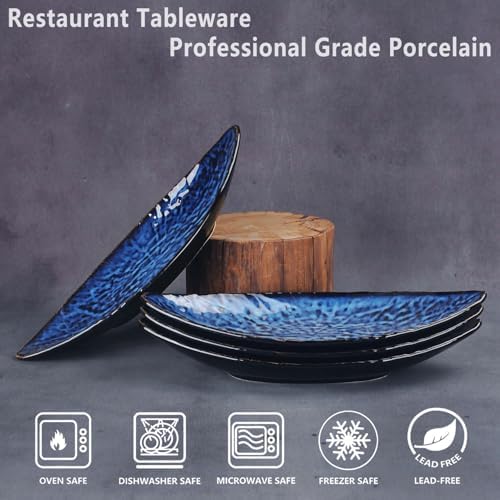 Ceramic Serving Platters - Set of 4 Oval Platters for Entertaining
