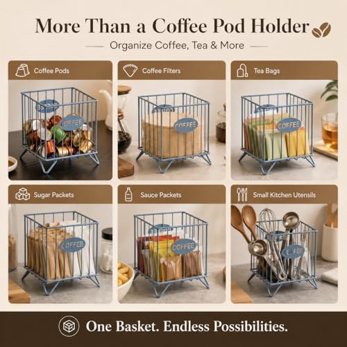 Coffee Pod Holder Organizer, K Cup Holders, Metal Storage Capsule