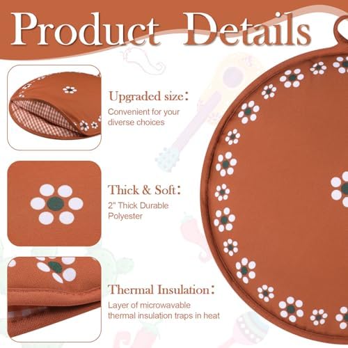 Honeydak 2 Pcs 10 Inch Tortilla Warmer Pouch,Clay Color